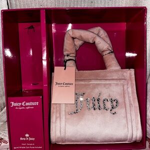 Juicy Couture Blush Pink mini tote Bag in gift box